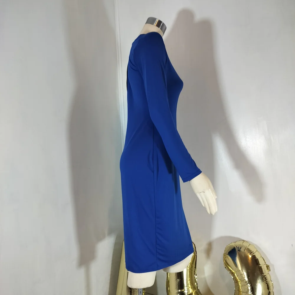 & Other Stories Royal Blue Long Sleeve Dress - Picture 8 of 9